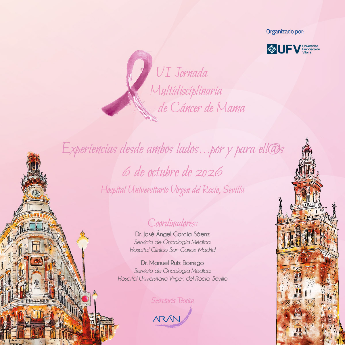 Portada del programa de la VI Jornada Multidisciplinaria en Cáncer de Mama 2026